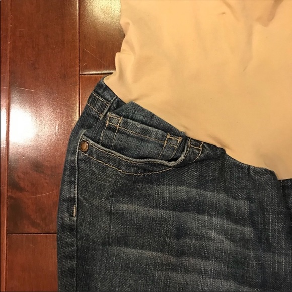 Indigo Blue Maternity Petite Medium Denim Jeans - Picture 4 of 7